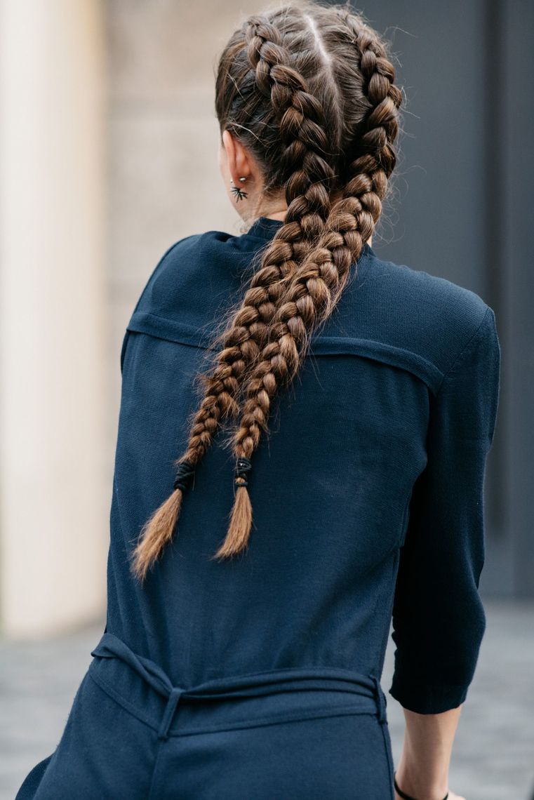 double french plaits